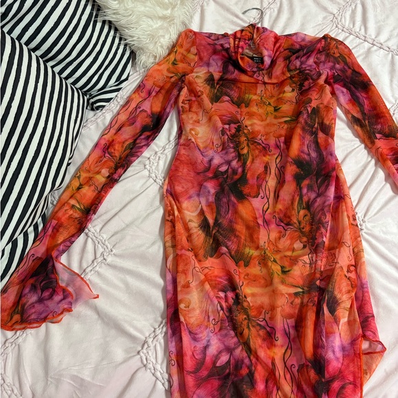 SHEIN Colorful Long Sleeve Dress - Picture 6 of 6
